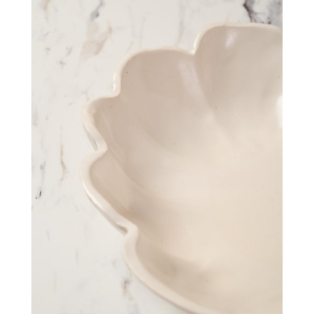Cream Handmade "Seedpod" Decorative Bowl by Ank Studios in Satin White Ceramic For Sale - Image 8 of 13