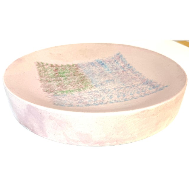Guido Gambone Monumental Abstract Studio Pottery Bowl/ Charger, Italy For Sale - Image 4 of 14