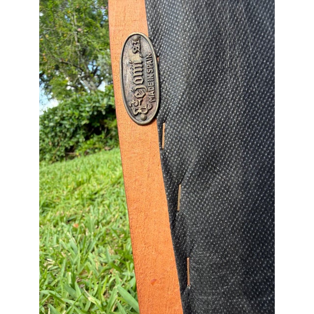 Vintage Fejomi Spanish Louis XVI Style Mahogany Bergère Armchair For Sale - Image 9 of 12