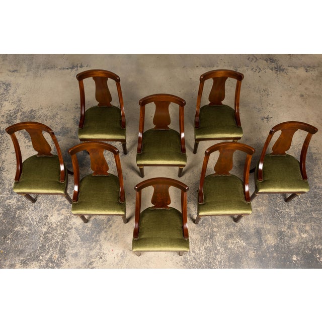 Early 19th Century Set of 8 Early 19th Century French Empire Mahogany Gondola Dining Chairs For Sale - Image 5 of 18