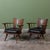 Pair of armchairs, designed in the style of renowned Italian wood carver Ettore Zaccari. Each chair is meticulously...