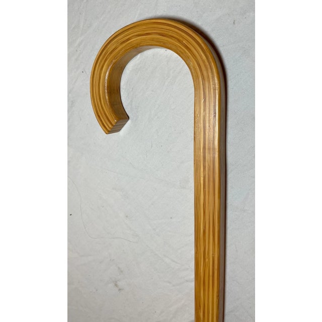 High Quality Vintage Handmade Japanese Kyoto Square Bamboo Walking Stick Cane For Sale - Image 15 of 15