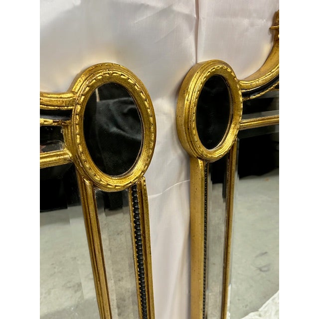 Gold Louis XVI Style Gold Gilt Mirrors by LaBarge, a Pair For Sale - Image 8 of 12
