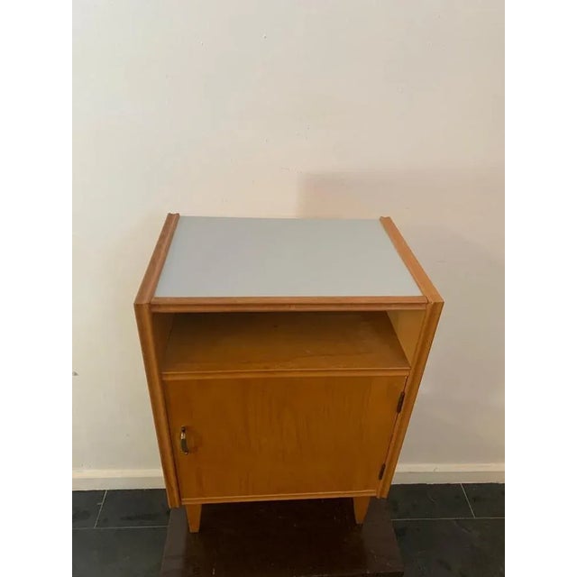 Vintage Bedside Table in Ash, 1950s For Sale - Image 9 of 9