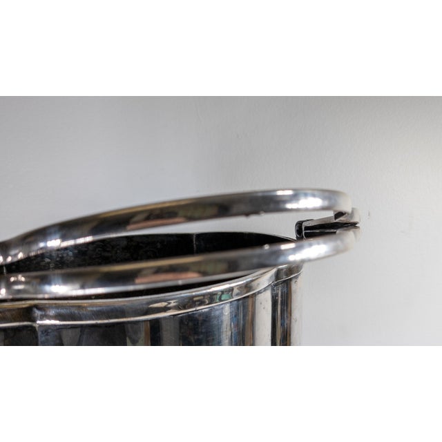 Metal Mid-Century Modern Silverplate Tableside Champagne Wine or Ice Bucket For Sale - Image 7 of 14