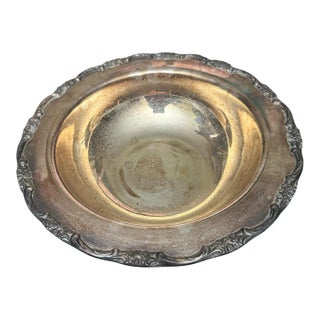 Antique Silverplate Bowl With Claw Feet For Sale