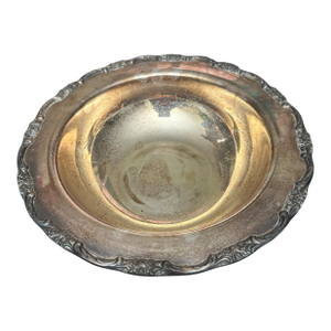 Antique Silverplate Bowl With Claw Feet