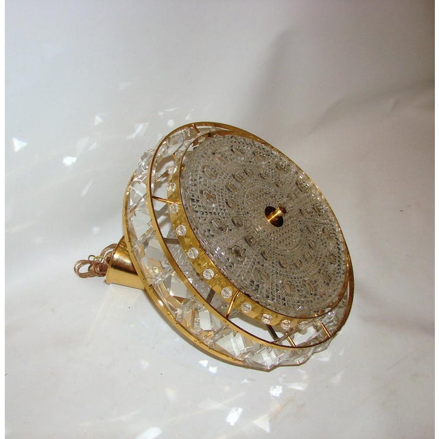 Crystal Ceiling Lamp by Carl Fagerlund for Orrefors, Sweden, 1960s For Sale - Image 4 of 11