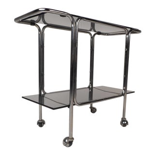 Mid-Century Modern Chrome Bar Cart For Sale