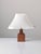 Danish Modern Teak Table Lamp with Pagoda Acrylic Shade, 1960s For Sale - Image 3 of 11