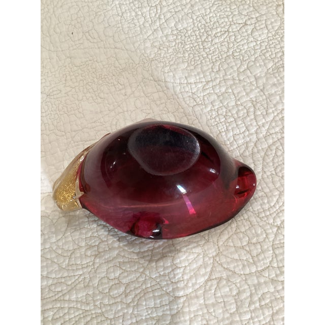 Archimede Seguso Murano Ruby & Gold Leaf Glass Bowl by Flavio Poli/Seguso For Sale - Image 4 of 8