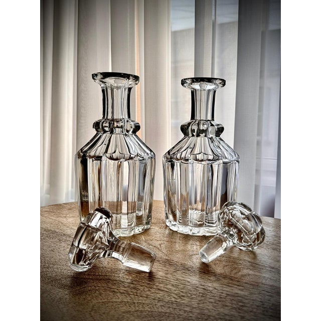 Glass Antique Georgian Regency Cut Glass Decanters, 1820, Set of 2 For Sale - Image 7 of 12