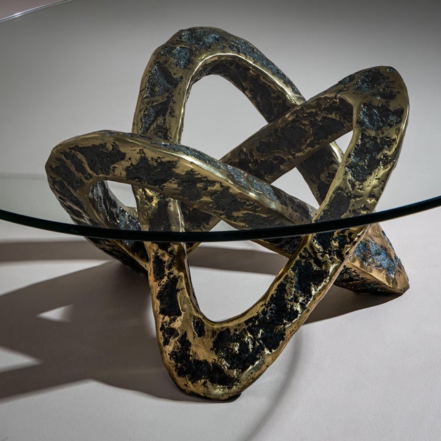 Coffee Table with Bronze Base, Late 20th Century For Sale In New York - Image 6 of 10
