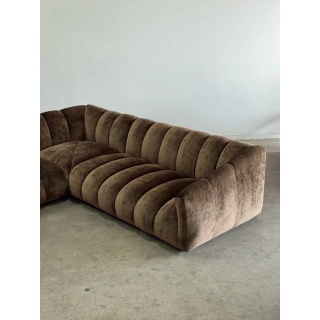 Not Yet Made - Made To Order XL Low Profile Channel Sectional For Sale - Image 5 of 9