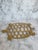 Vintage Mid Century Brass Turtle Shaped Brass Trivet. It has a honeycomb design and is footed. It can be used for kitchen...