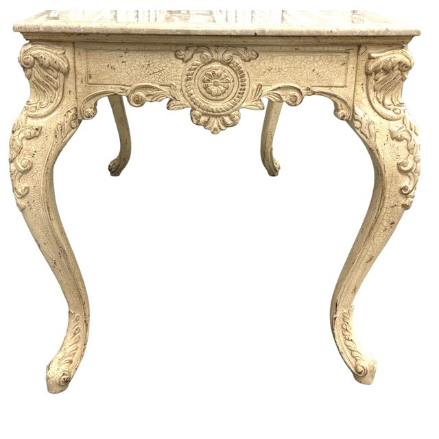 Late 20th Century French Country Shabby Chic Writing Desk For Sale - Image 5 of 11