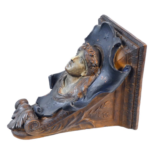 Sculpted Terracotta Shelf, 1800s For Sale