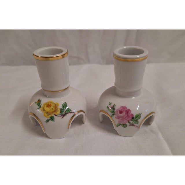 1970s Small Candlesticks in White Porcelain from Meissen, 1970s, Set of 2 For Sale - Image 5 of 5