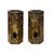 Pair Chinese Matte Gold Scenery Hexagonal Display Wood Brush Pots Vase For Sale - Image 4 of 18