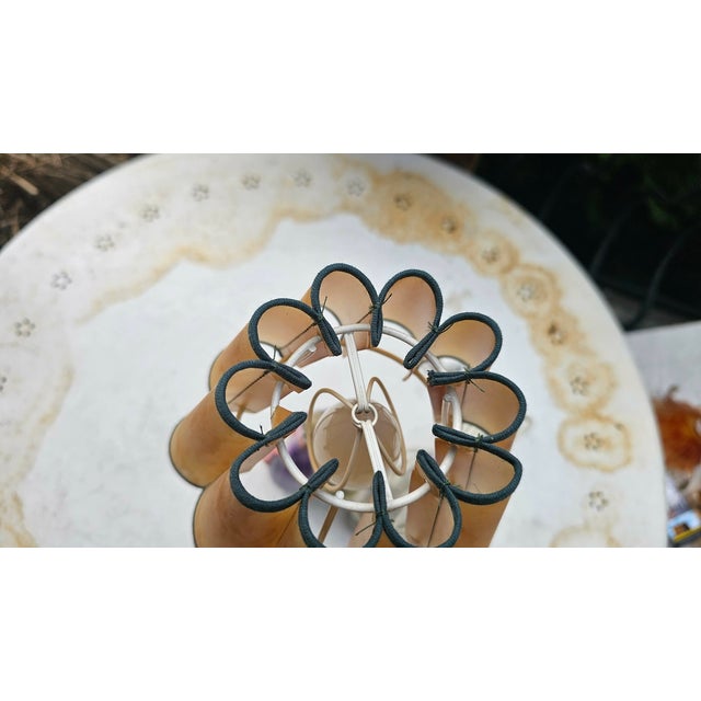 Ceramic Art Deco Porcelain Lady with Flowers Lamp, 1920s For Sale - Image 7 of 12