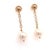 Metal Akoya Pearl Dangle Earrings 14k Gold Certified For Sale - Image 7 of 11