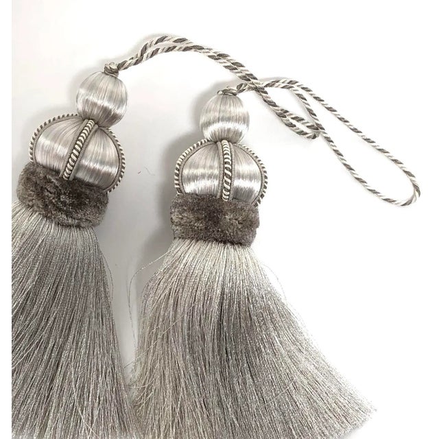 Key Tassel in Silver Color With Velvet Detail For Sale - Image 13 of 14