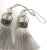 Key Tassel in Silver Color With Velvet Detail For Sale - Image 13 of 14