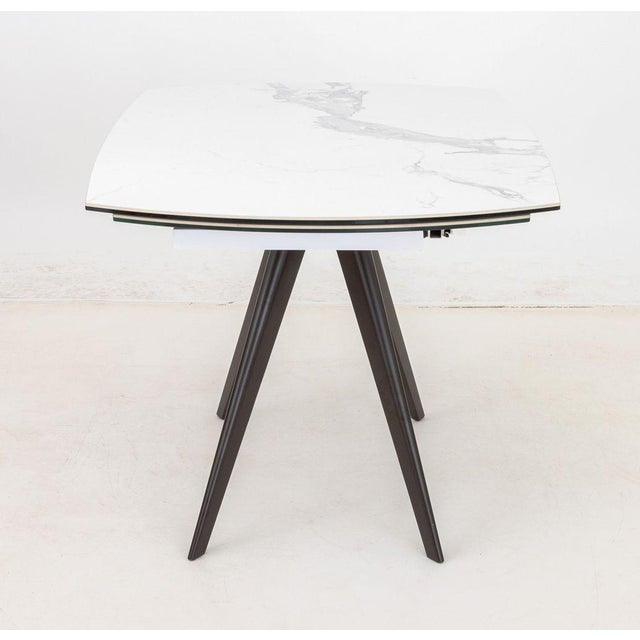 White Italian "Vortice" Extendable Rotating Table For Sale - Image 8 of 8