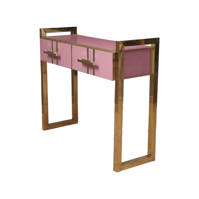 Contemporary Pink Murano Glass Console Table from Justfurnituress SRL For Sale - Image 3 of 10