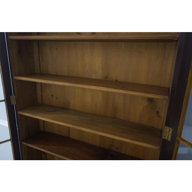 Antique Chinoiserie Decorated 2 Door China Bookcase Cabinet For Sale In Philadelphia - Image 6 of 18