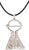 Large example, just under 2” (1.95”) height of omega form. Circular top with large triangular terminals decorated in...