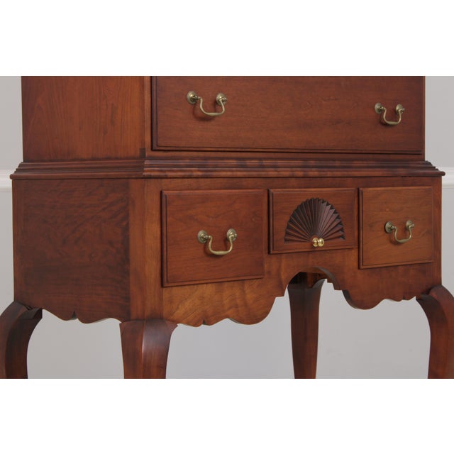 Bench Made Cherry 8 Drawer Highboy For Sale - Image 9 of 15