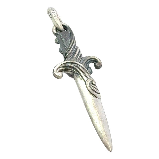 1990s David Yurman Dagger Amulet Pendant Sterling Silver Estate For Sale