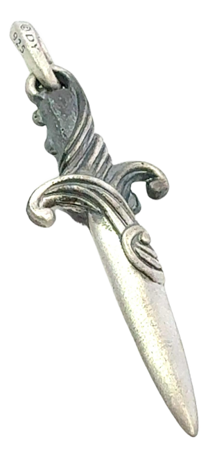 1990s David Yurman Dagger Amulet Pendant Sterling Silver Estate