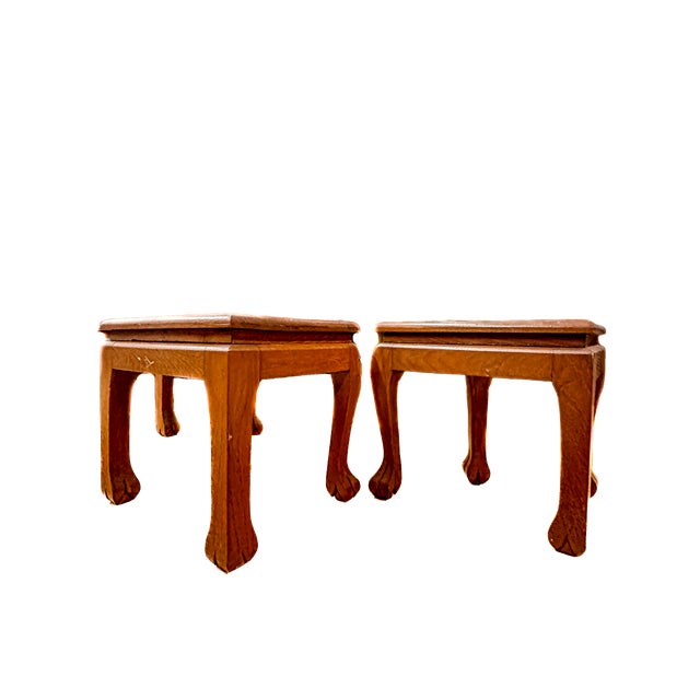 Mid-Century Modern Hand-Carved Asian Opium Nesting Table For Sale - Image 17 of 18