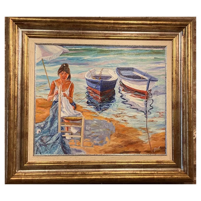 Avel, Remendando, 2023, Oil on Canvas, Framed For Sale