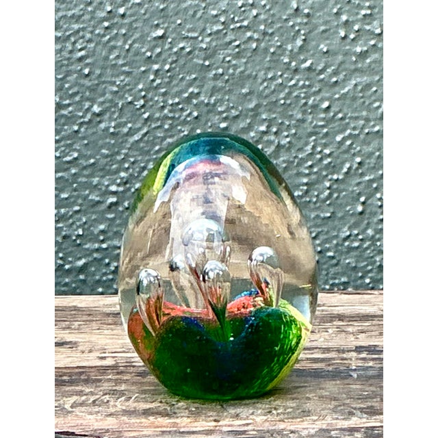 Vintage Italian Glass Egg After Murano For Sale - Image 11 of 12