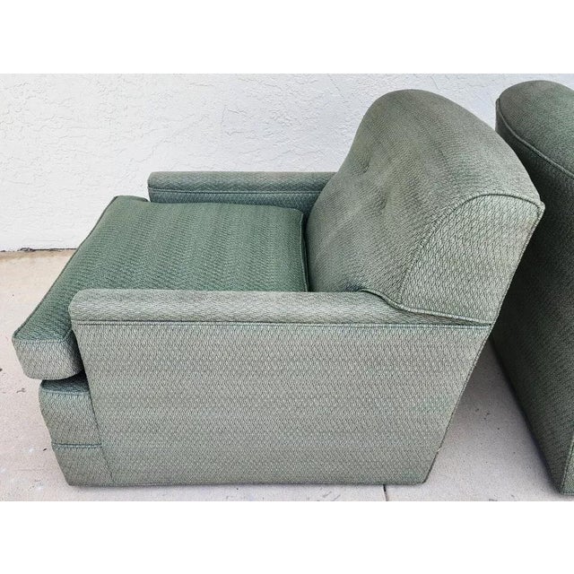 MCM Carr & Company Lounge Chairs Swivel Low Profile Pair For Sale - Image 9 of 11