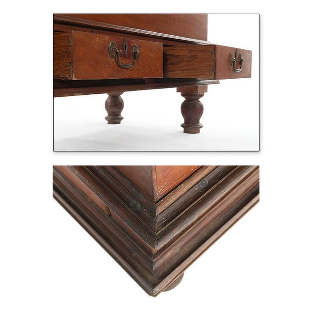 Wooden Box with 2 Drawers For Sale - Image 4 of 7