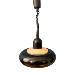 Space Age Black UFO Pendant Lamp by Knud Christensen For Sale