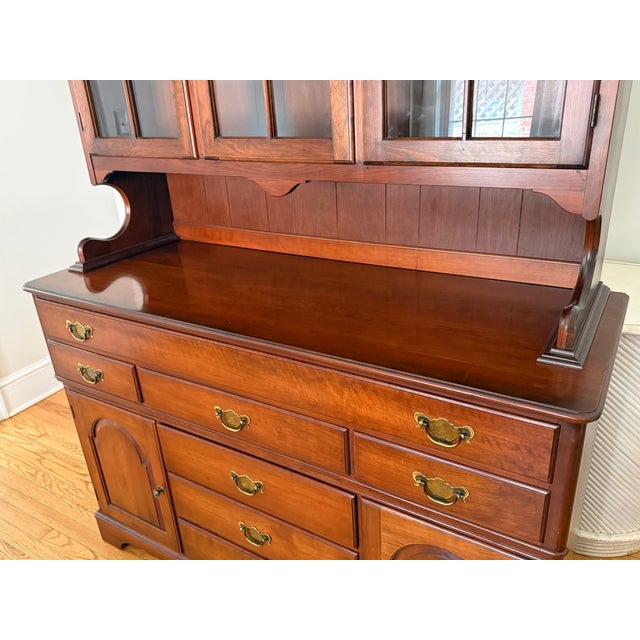 1970s Pennsylvania House Step Back Cupboard For Sale - Image 6 of 17