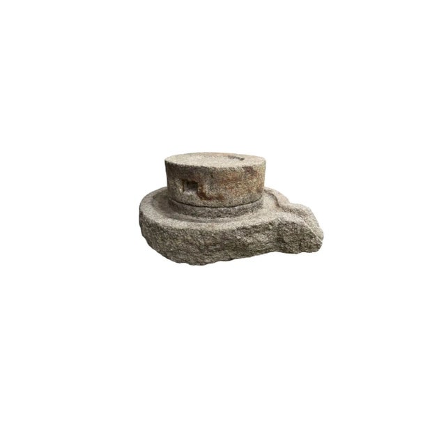 Folk Art Timeworn Solid Stone Grain Grinder From Java. Sculptural Artifact C. 1800 For Sale - Image 3 of 7