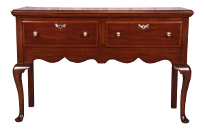 Henkel Harris Mahogany Queen Anne Sideboard Buffet, Newly Refinished