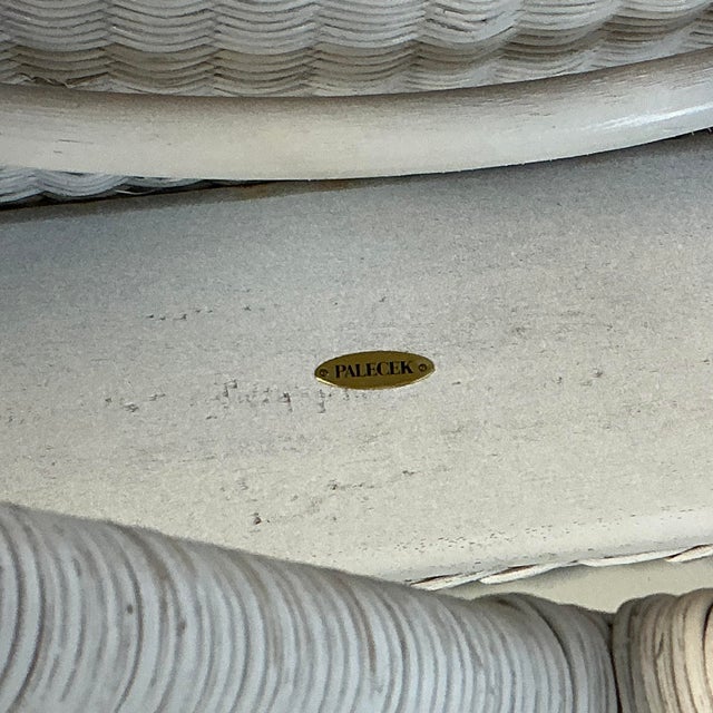 1980s Vintage Boho Chic Coastal Palecek Wicker Dining Chairs - Set of 8. For Sale - Image 14 of 18