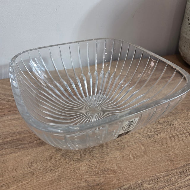 Mikasa Park Lane Square Crystal Bowl Serving Heavy 10" NEW Contemporary made in Germany 10" wide x 4" tall Unused, has tag...