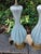 1950s 1950s Alfredo Barbini Murano Aventurine Glass Attributed Celadon Table Lamps, Twisted Form - a Pair For Sale - Image 5 of 8