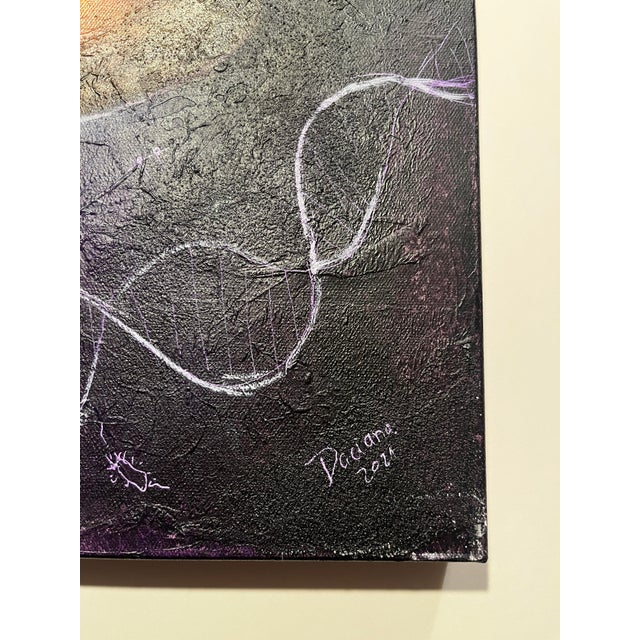 2021 Original Triptych Acrylic on Canvas Paintings by Daciana Androne Signed With Coa For Sale - Image 4 of 15