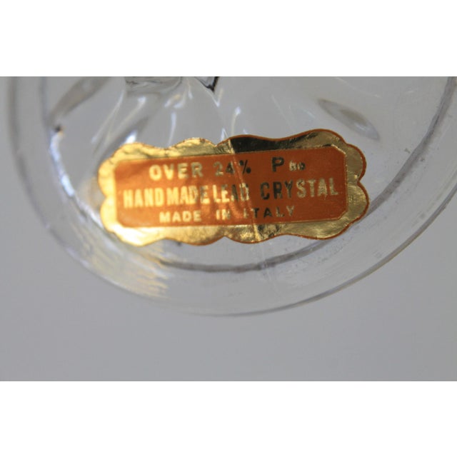 Mid 20th Century Vintage Italian Crystal Taper Candle Holders For Sale - Image 5 of 11