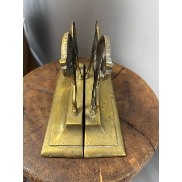 Antique English Brass Bookend Doorstops For Sale - Image 11 of 11