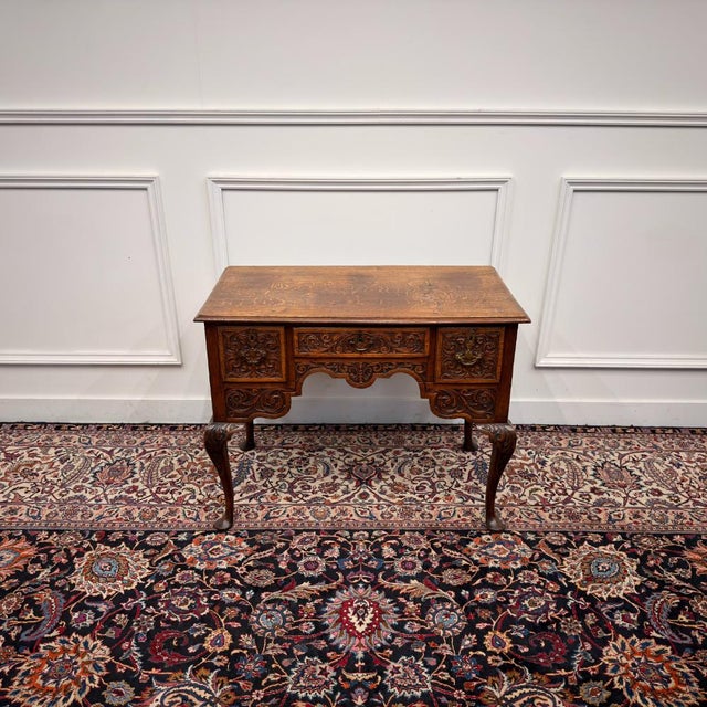 Antique English Writing Desk in Oak For Sale - Image 3 of 15